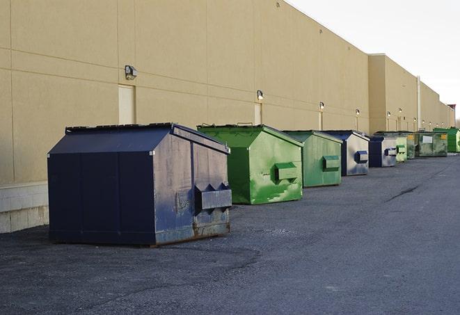 construction waste bins waiting to be picked up by a waste management company in Bruce